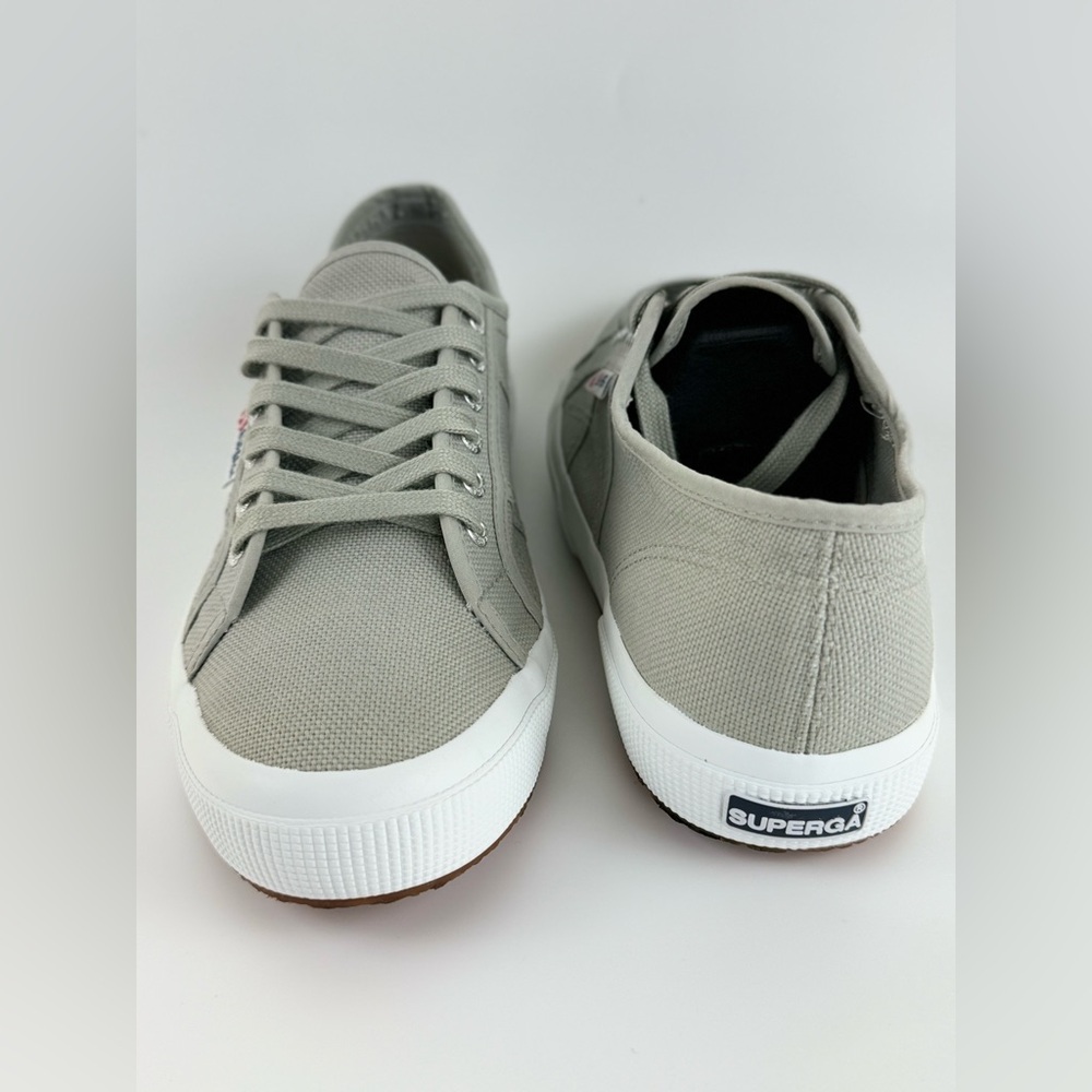SUPERGA Unisex Lace Up Low Top Sneakers, Gray Canvas, US Size Men 8.5 Women 10 - Picture 13 of 13